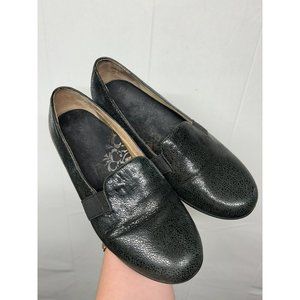 DANSKO Addy 6700 Women's Shoe 41 Flats Black Crackle Suede Low Heel Comfort